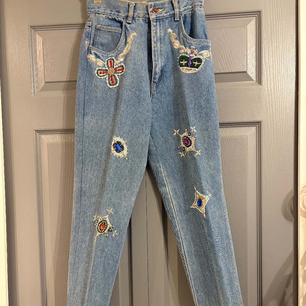 Ladies Beaded and embroideredDenim Jeans